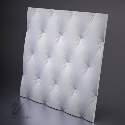 Дизайнерская 3D панель из гипса Artpole Aristocrate с кристаллами Swarovski 600х600 мм