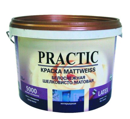 Вододисперсионня краска PRACTIC "Mattweiss" (10л)