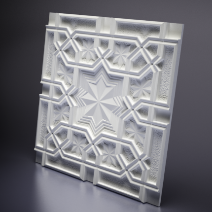 Дизайнерская 3D панель из гипса Artpole Sultan+стекло 600х600 мм