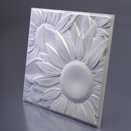 Дизайнерская 3D панель из гипса Artpole Sunflower 500х500 мм