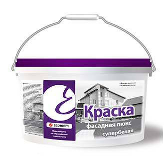 Краска фасадная люкс супербелая ECOROOM